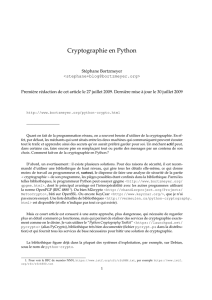 Cryptographie en Python