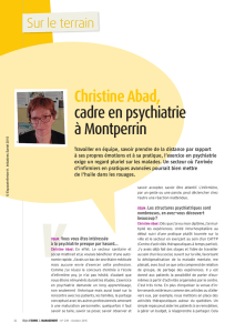 Christine Abad, cadre en psychiatrie à Montperrin