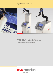 Systèmes au laser MCO 25plus et MCO 50plus