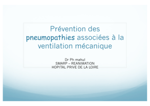 Prévention des pneumopathies associées à la ventilation mécanique