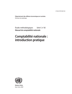 Comptabilité nationale : introduction pratique