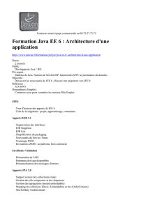 Formation Java EE 6 : Architecture d`une application à