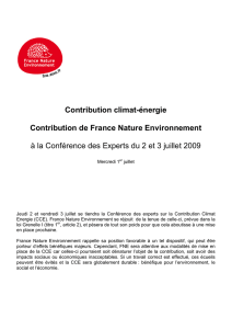contribution de FNE à la Contribution Climat
