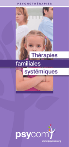 Plaquette "Thérapies familiales systémiques"