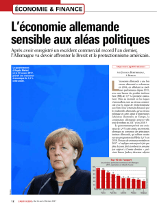 L`économie allemande sensible aux aléas politiques