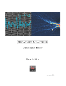 Mécanique quantique - Lptms - Université Paris-Sud