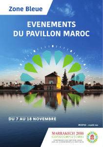 EVENEMENTS DU PAVILLON MAROC