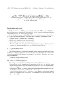 ASR1 – TD7 : Un microprocesseur RISC 16 bits
