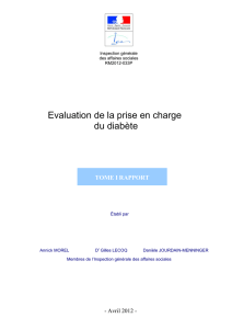 Evaluation de la prise en charge du diabète