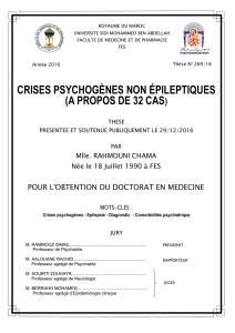 crises psychogènes non épileptiques