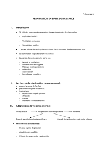 REANIMATION EN SALLE DE NAISSANCE I. Introduction II. Les