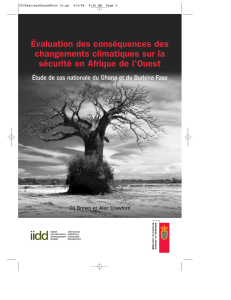 Évaluation des conséquences des changements climatiques sur la