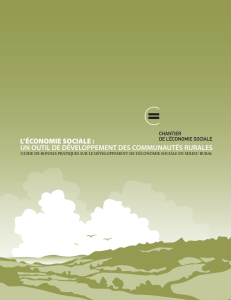 l`économie sociale : un outil de développement des communautés