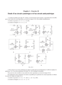 Etude d`un circuit symétrique et d`un circuit antisymétrique