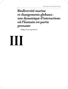 Biodiversité marine et changements globaux : une dynamique d