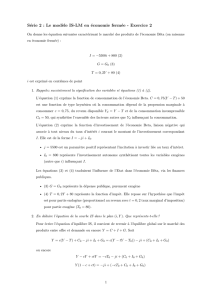 Série 2 : Le modèle IS-LM en économie fermée