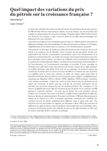 Quel impact des variations du prix du pétrole sur la croissance