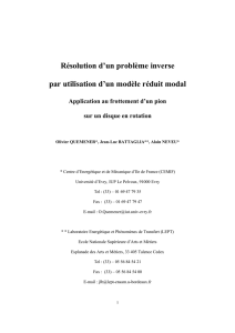 Résolution d`un problème inverse par utilisation d`