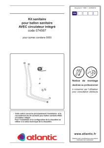 Kit sanitaire pour ballon sanitaire AVEC circulateur intégré