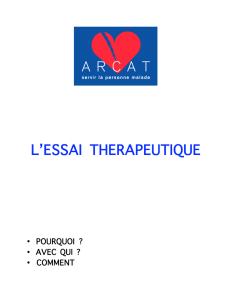 L`essai thérapeutique