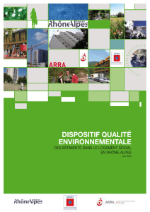 DISPOSITIF QUALITÉ ENVIRONNEMENTALE