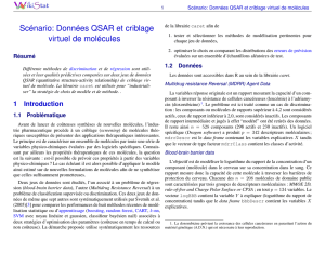 Scénario: Données QSAR et criblage virtuel de molécules