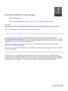Sous-Groupes Analytiques de Groupes Algebriques - IMJ-PRG