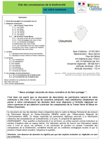 Lhoumois - Observatoire Régional de l`Environnement Poitou