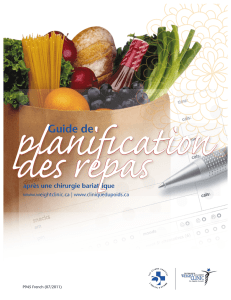 Guide de planification des repas après une