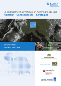 Le changement climatique en Allemagne du Sud Ampleur