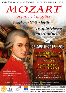 Affiche du concert - Institut du Cancer de Montpellier