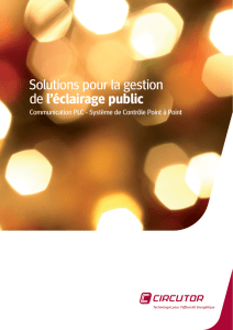 Solutions pour la gestion de l`éclairage public