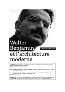 Walter Benjamin et l`architecture moderne