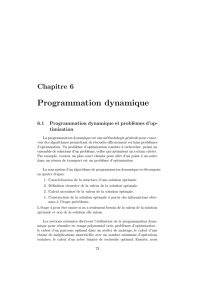 Chapitre 6 : Programmation dynamique