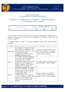 La candidature de la Turquie à l`UE