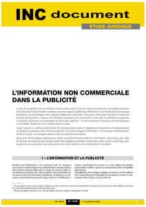 L`information non commerciale dans la publicité