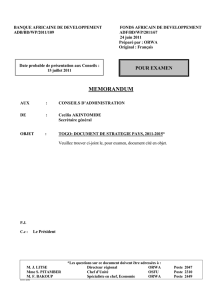 Document de stratégie pays
