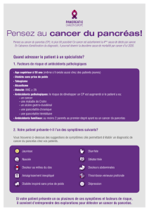Pensez au cancer du pancréas!