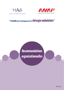 Recommandations organisationnelles