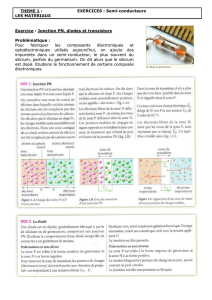 EXERCICES : Semi-conducteurs LES MATERIAUX Exercice