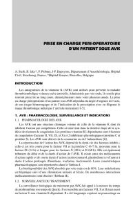 prise en charge peri-operatoire d`un patient sous avk