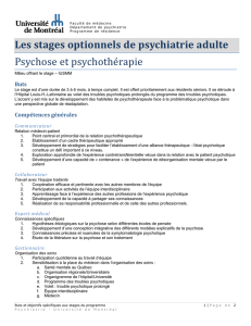 Psychose et psychotherapie - Département de psychiatrie