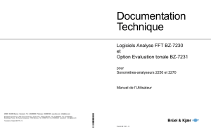 Logiciels Analyse FFT BZ-7230 et Option Evaluation tonale BZ