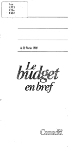 Budget en bref 1990