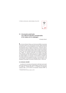 L`économie américaine à la veille de l`élection présidentielle et les