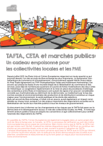 TAFTA, CETA et marchés publics