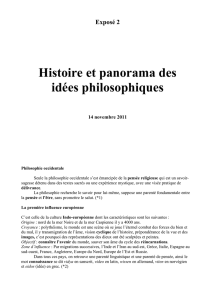 Histoire et panorama des idées philosophiques