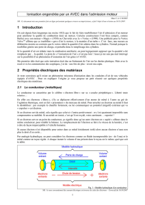 Ionisation de l`air engendrée par un A.V.E.C. dans l