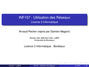 INF157 - Utilisation des Réseaux