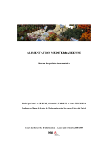 Dossier Alimentation mediterraneenne PDF